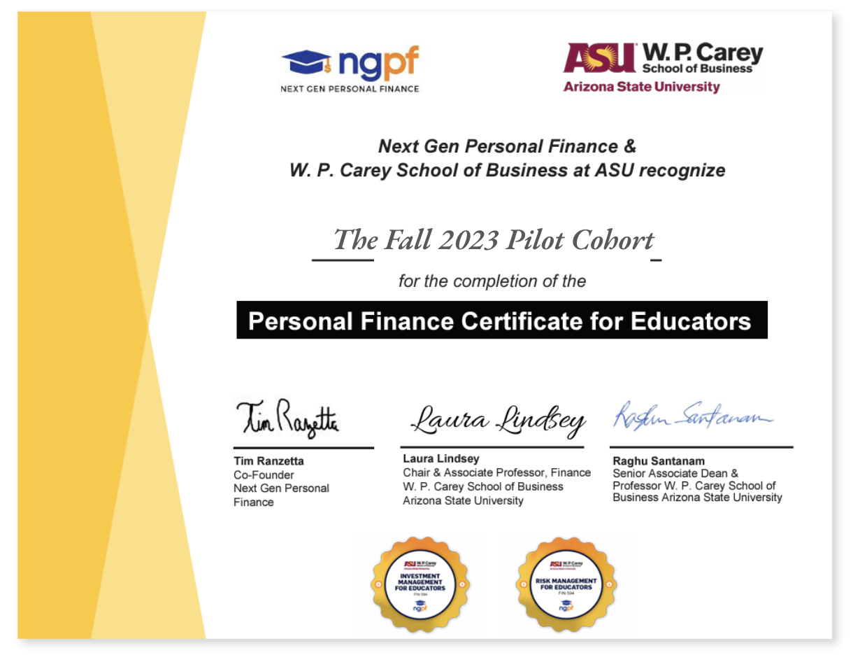 51 educators earn ASU Personal Finance Graduate Certificate Blog